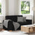 2-Seater Sofa Black 120 cm Fabric