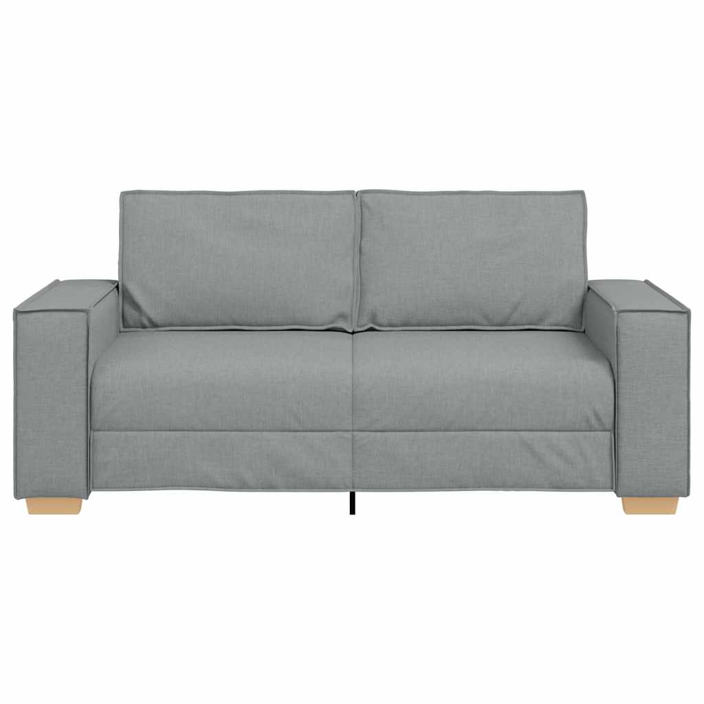 2-Seater Sofa Light Grey 140 cm Fabric
