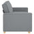 2-Seater Sofa Light Grey 140 cm Fabric