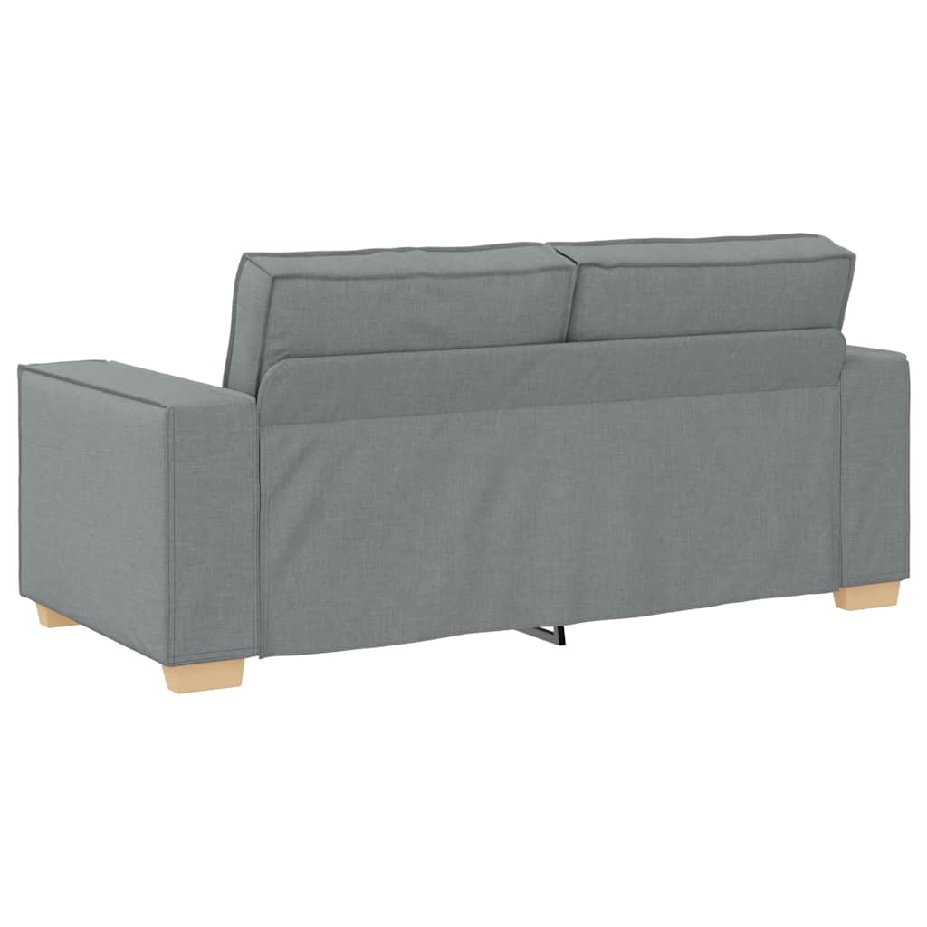 2-Seater Sofa Light Grey 140 cm Fabric