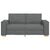 2-Seater Sofa Dark Grey 140 cm Fabric