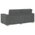 2-Seater Sofa Dark Grey 140 cm Fabric
