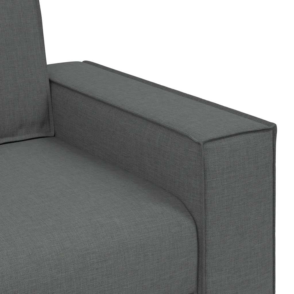 2-Seater Sofa Dark Grey 140 cm Fabric