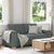 2-Seater Sofa Dark Grey 140 cm Fabric