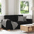 2-Seater Sofa Black 140 cm Fabric