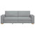 3-Seater Sofa Light Grey 180 cm Fabric