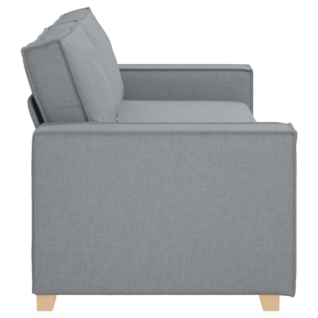 3-Seater Sofa Light Grey 180 cm Fabric