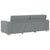 3-Seater Sofa Light Grey 180 cm Fabric