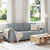 3-Seater Sofa Light Grey 180 cm Fabric