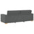 3-Seater Sofa Dark Grey 180 cm Fabric