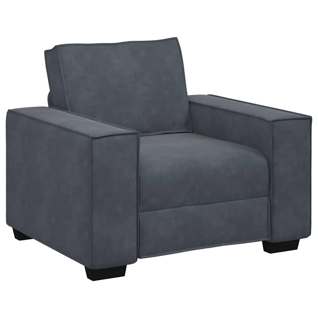 Sofa Chair Dark Grey 60 cm Velvet