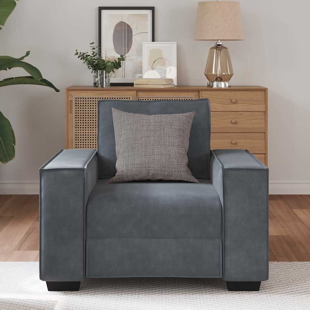 Sofa Chair Dark Grey 60 cm Velvet