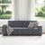 3-Seater Sofa Dark Grey 180 cm Velvet
