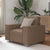 Sofa Chair 59 cm with Cushion Cappuccino Artificial Leather