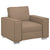 Sofa Chair 59 cm with Cushion Cappuccino Artificial Leather