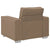 Sofa Chair 59 cm with Cushion Cappuccino Artificial Leather
