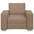 Sofa Chair 59 cm with Cushion Cappuccino Artificial Leather