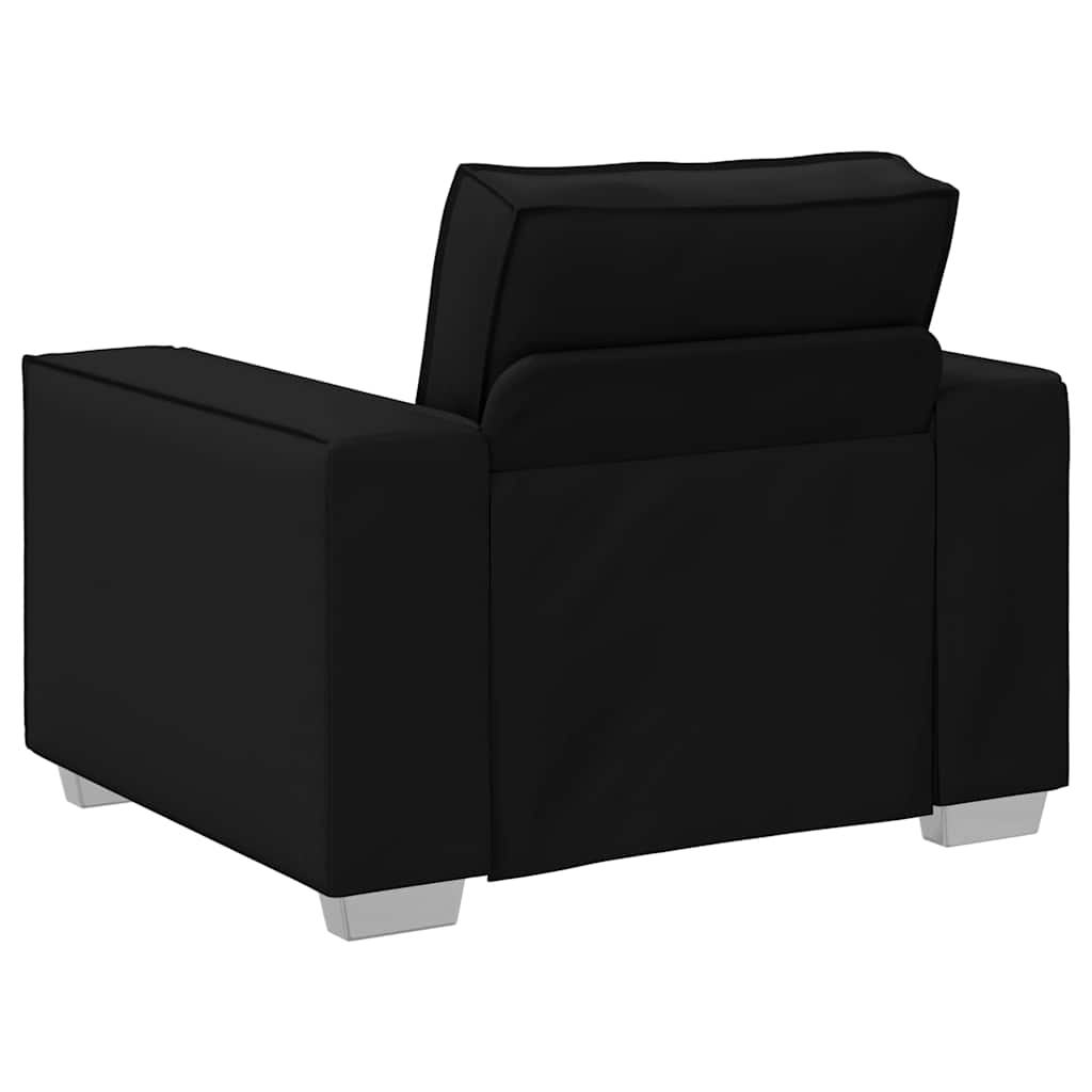 Sofa Chair 59 cm with Cushion Black Faux leather