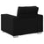 Sofa Chair 59 cm with Cushion Black Faux leather