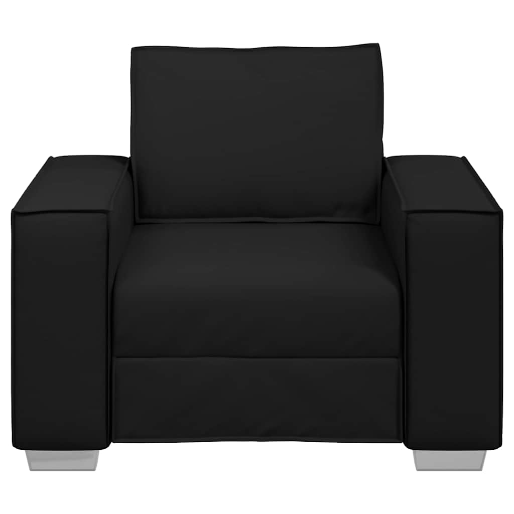Sofa Chair 59 cm with Cushion Black Faux leather