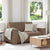 120 cm Loveseat Sofa with Cushion Cappuccino Faux leather