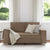 120 cm Loveseat Sofa with Cushion Cappuccino Faux leather