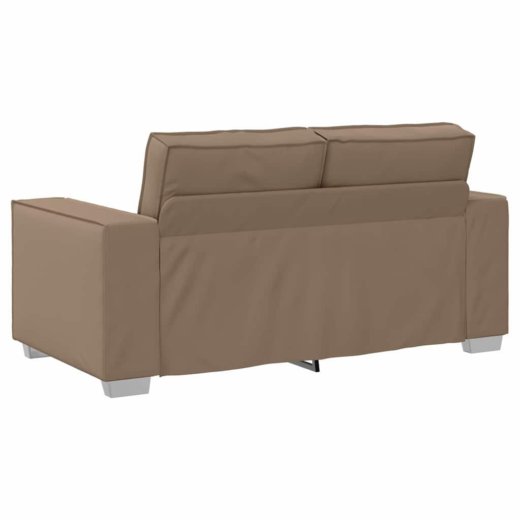 120 cm Loveseat Sofa with Cushion Cappuccino Faux leather