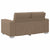 120 cm Loveseat Sofa with Cushion Cappuccino Faux leather