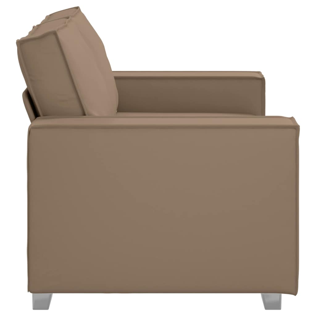 120 cm Loveseat Sofa with Cushion Cappuccino Faux leather