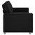 180 cm Loveseat Sofa with Cushion Black Faux leather