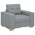 Sofa Chair Light Grey 60 cm Fabric