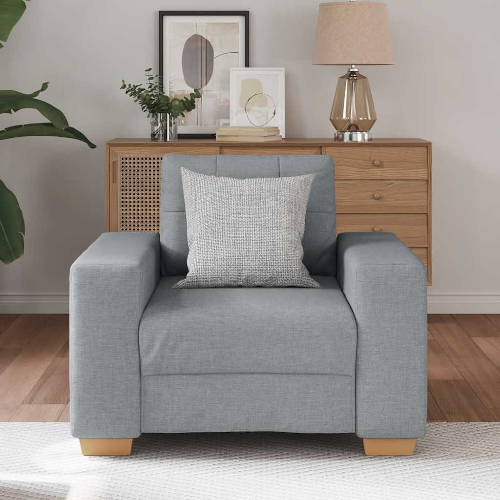 Sofa Chair Light Grey 60 cm Fabric