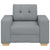 Sofa Chair Light Grey 60 cm Fabric