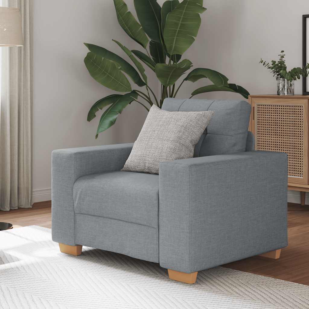 Sofa Chair Light Grey 60 cm Fabric