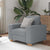 Sofa Chair Light Grey 60 cm Fabric