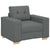 Sofa Chair Dark Grey 60 cm Fabric