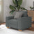Sofa Chair Dark Grey 60 cm Fabric