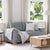 Loveseat Sofa Light Grey 120 cm Fabric