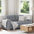Loveseat Sofa Light Grey 140 cm Fabric