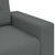 Loveseat Sofa Dark Grey 140 cm Fabric