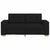 Loveseat Sofa Black 140 cm Fabric