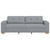 3-Seater Sofa Light Grey 180 cm Fabric