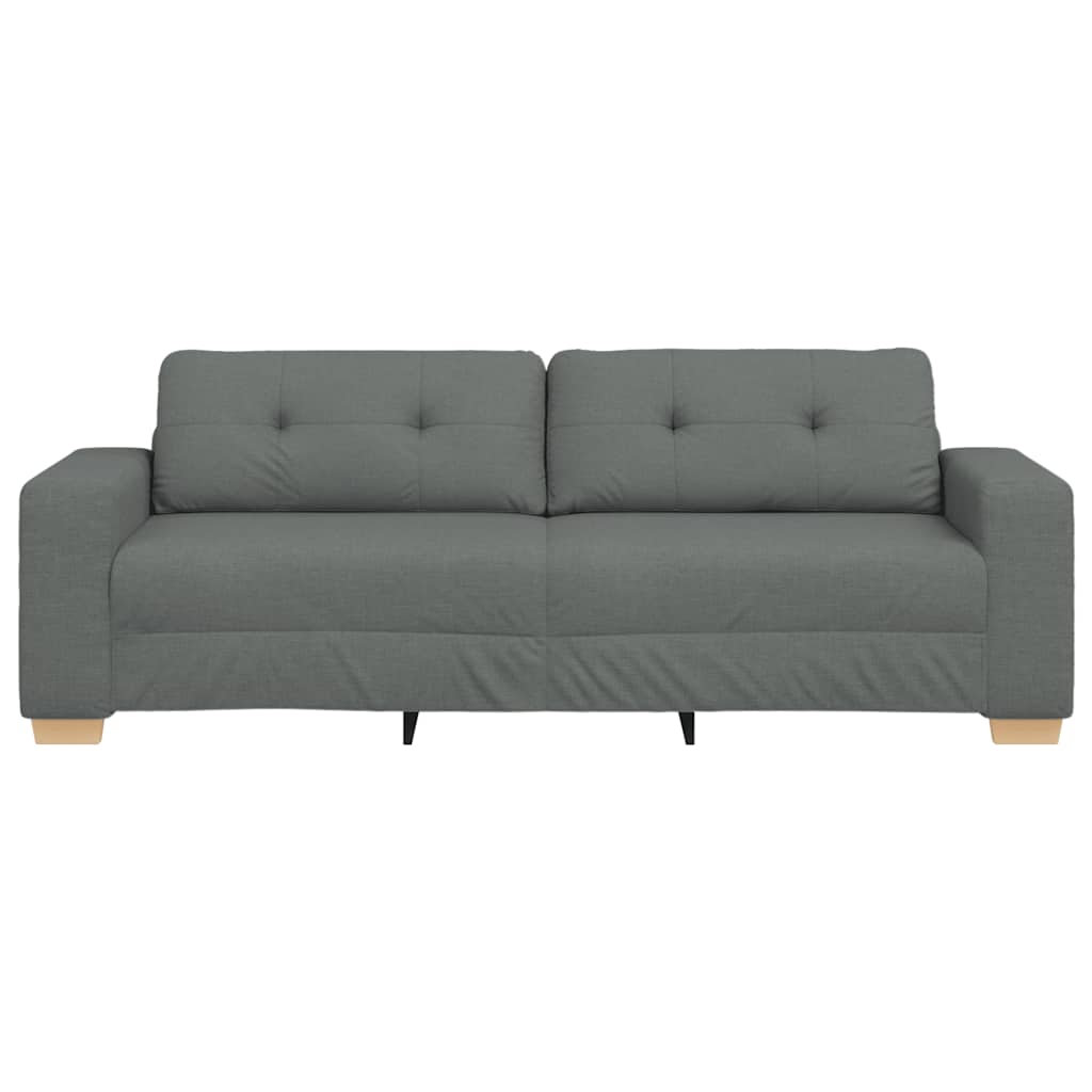 3-Seater Sofa Dark Grey 180 cm Fabric