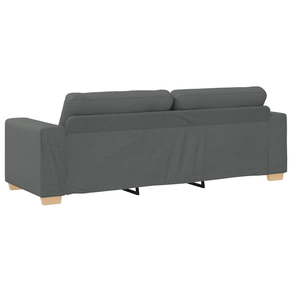 3-Seater Sofa Dark Grey 180 cm Fabric