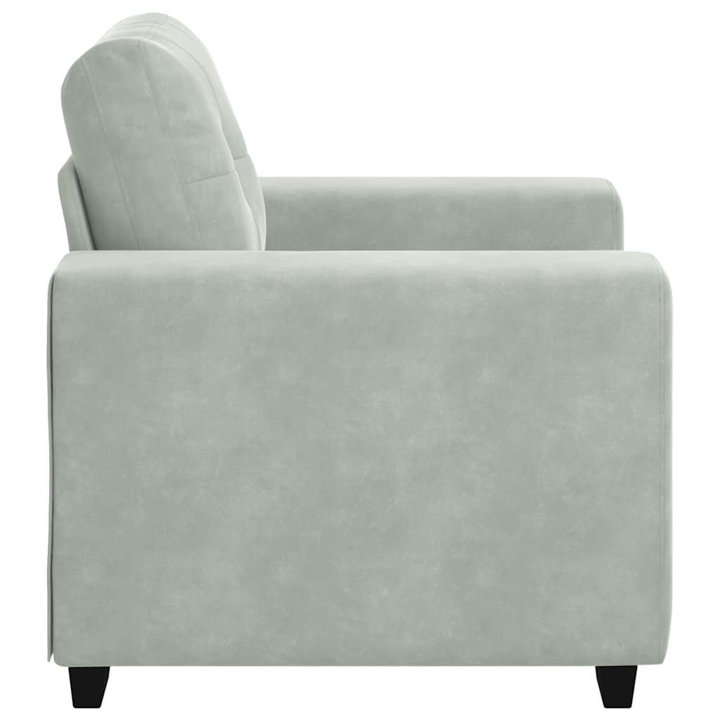 Sofa Chair Light Grey 60 cm Velvet