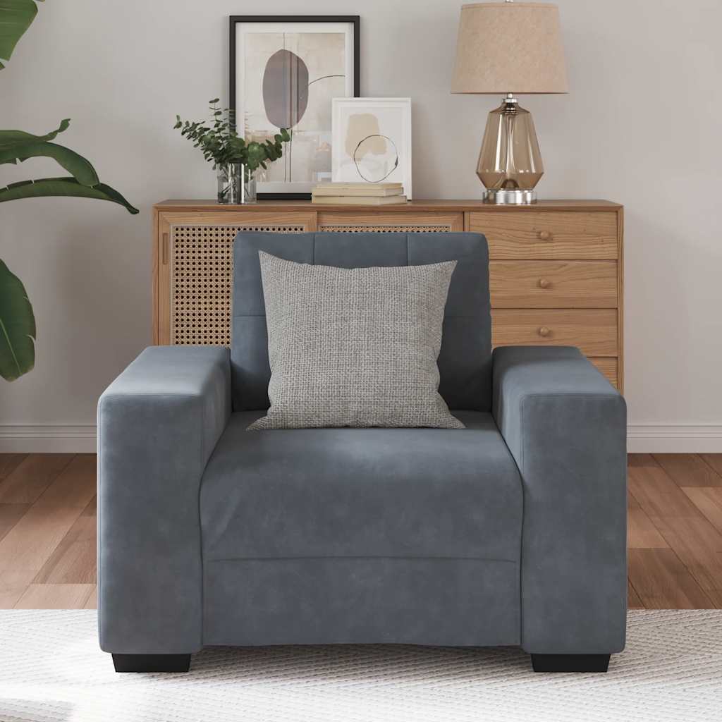Sofa Chair Dark Grey 60 cm Velvet