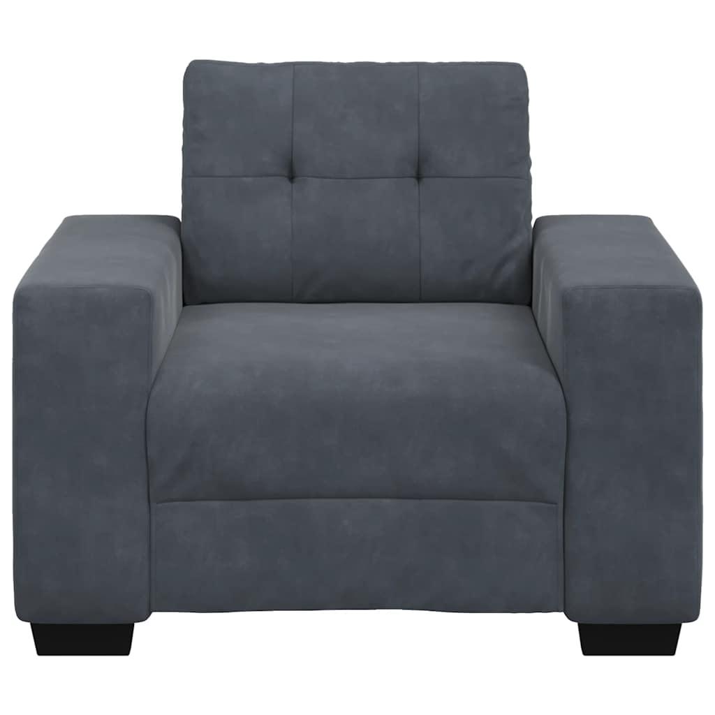 Sofa Chair Dark Grey 60 cm Velvet