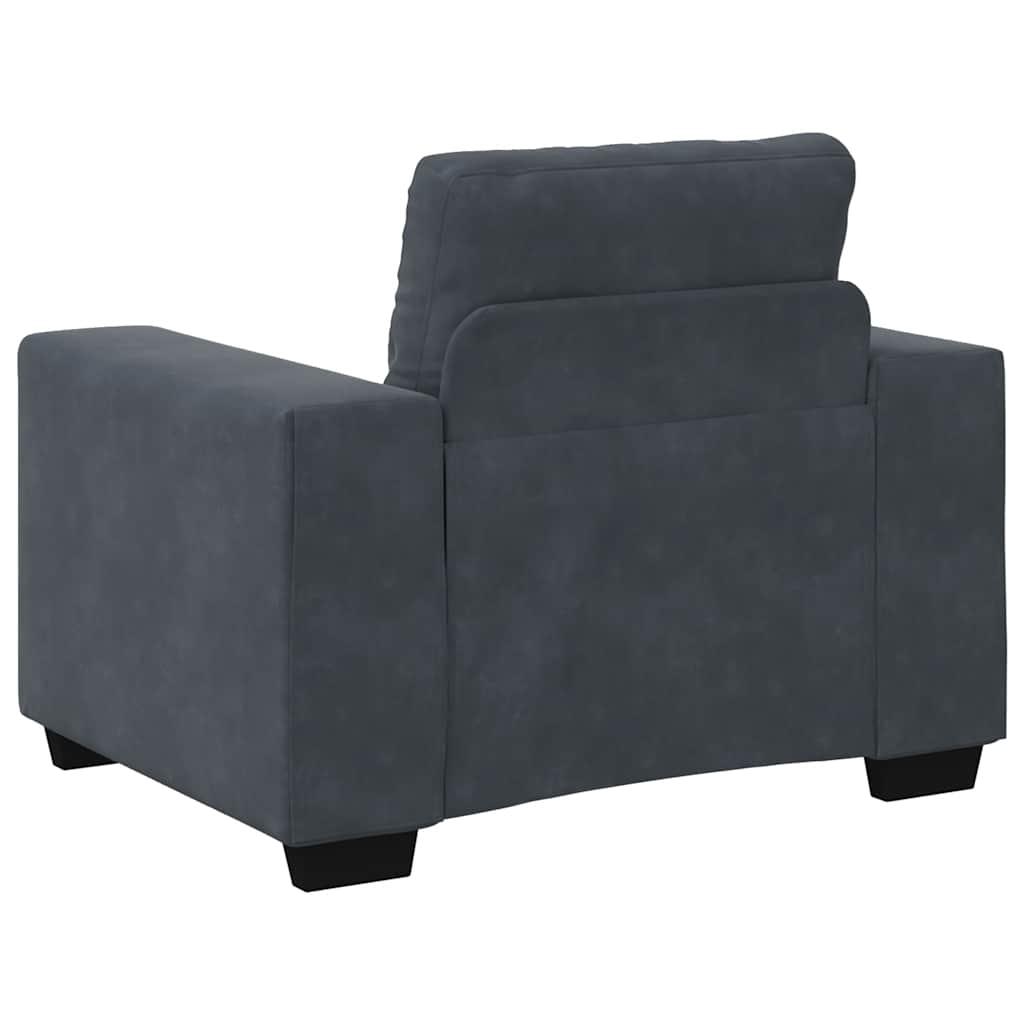 Sofa Chair Dark Grey 60 cm Velvet