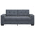 Loveseat Sofa Dark Grey 140 cm Velvet