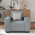 Sofa Chair Light Grey 60 cm Fabric